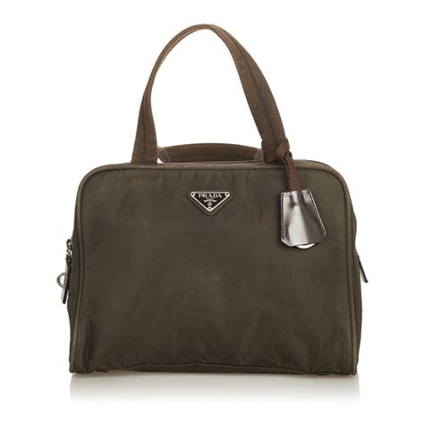 prada handtasche braun|PRADA Women's Handtasche aus Baumwolle in Braun .